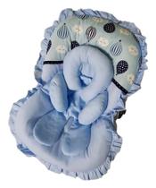 Capa para Bebe conforto Baloes Azul+Apoio de corpo