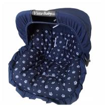 Capa para Bebê Conforto + Capota/ Protetor Solar Coroas Marinho