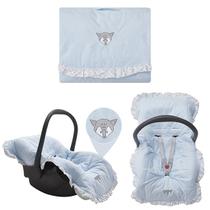 Capa Para Bebê Conforto Com Babado 92cm X 55cm Baby Papi Têxtil Cor:Masculino Capa Para Bebê Conforto Com Babado 92cm X 55cm Baby Papi Têxtil Cor:Masculino
