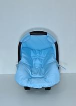 Capa Para Bebe Conforto Com Capota MicroPercal 200 Fios 2 Peças Acolchoada Azul Bebê - POLYBABY