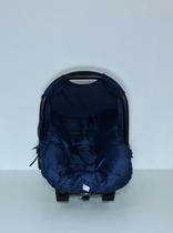 Capa Para Bebe Conforto Com Capota MicroPercal 200 Fios 2 Peças Acolchoada Azul Marinho