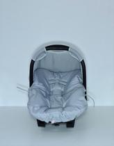 Capa Para Bebe Conforto Com Capota MicroPercal 200 Fios 2 Peças Acolchoada Cinza