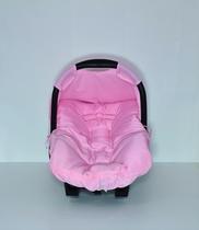 Capa Para Bebe Conforto Com Capota MicroPercal 200 Fios 2 Peças Acolchoada Rosa