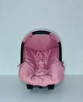 Capa Para Bebe Conforto Com Capota MicroPercal 200 Fios 2 Peças Acolchoada Rosê Nude