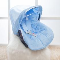 Capa para Bebê Conforto com Capota Solar 4 peças Azul - AVM Enxovais