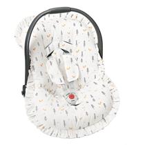 Capa para Bebê Conforto com Protetor de Cinto Raposa - Batistela Baby - Envio Imediato