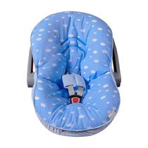 Capa para Bebê Conforto Coroa Azul - 3 Peças - Envio Imediato