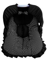 Capa para Bebê Conforto de até 13Kg com Capota Poá Preto Capa para Bebê Conforto de até 13Kg com Capota Poá Preto