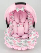 Capa para bebê conforto e redutor - nuvem rosa nova