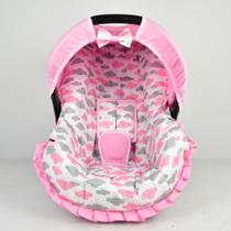 Capa para bebe conforto - nuvem rosa nova - Alan Pierre Baby
