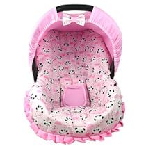 Capa para bebe conforto - panda c/ rosa