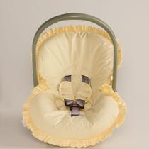 Capa para Bebê Conforto Poá Amarelo + Protetor de Cinto 02 Peças - HAPPY BABY