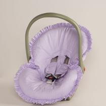 Capa para Bebê Conforto Poá Lilás + Protetor de Cinto 02 Peças - HAPPY BABY