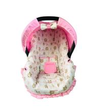 Capa para bebe conforto - urso rosa - ALAN PIERRE BABY