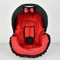 Capa para bebe conforto - vermelho bola preta - Alan Pierre Baby