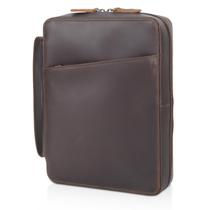 Capa para Bíblia Polare em Couro Legítimo Marrom Escuro - 26x19x5,5cm