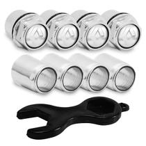 Capa Para Bico De Válvula Cromada Renault Emblema Prata Capa Para Bico De Válvula Cromada Renault Emblema Prata