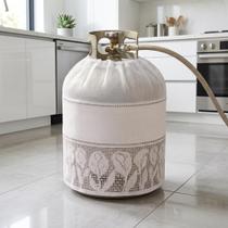 Capa Para Botijão De Gás 13Kg Renda Tulipa Branca Universal Ajustável Lavável Decorativa Premium Capa Para Botijão De Gás 13Kg Renda Tulipa Branca Universal Ajustável Lavável Decorativa Premium