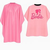 Capa Para Cabeleireira Cetim Rosa + Capa Infantil Da Barbie Capa Para Cabeleireira Cetim Rosa + Capa Infantil Da Barbie