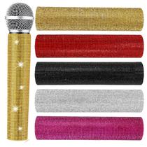 Capa para cabo de microfone com strass KH866, 18 cm, conjunto multicolor Capa para cabo de microfone com strass KH866, 18 cm, conjunto multicolor