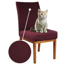 Capa para Cadeira Anti Gato Kit 3 Matelada Merlot