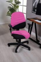 Capa Para Cadeira de Escritório Executiva Giratória Encosto Longo Malha Ajustável Com Elástico 2 Pçs