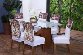 Capa Para Cadeira De Malha Natalina Kit 8 Peças Em Malha Capa Para Cadeira De Malha Natalina Kit 8 Peças Em Malha