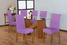Capa Para Cadeira Mesa De Jantar 04 Lugares Malha Gel Oferta lilás Capa Para Cadeira Mesa De Jantar 04 Lugares Malha Gel Oferta lilás