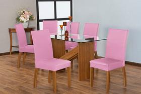 Capa Para Cadeira Mesa De Jantar 04 Lugares Malha Gel Oferta rosa Capa Para Cadeira Mesa De Jantar 04 Lugares Malha Gel Oferta rosa