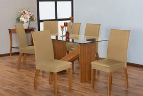 Capa Para Cadeira Mesa De Jantar 06 Lugares Malha Gel Oferta Avelã Capa Para Cadeira Mesa De Jantar 06 Lugares Malha Gel Oferta Avelã