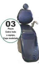 Capa para cadeira odontológica, em plástico transparente modelo universal Capa para cadeira odontológica, em plástico transparente modelo universal