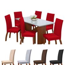 capa para cadeiras jantar kit 6 peças em malha gel + elastico luxo - RG Shops