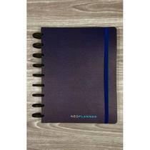 Capa para caderno de disco Neoplanner - Couro Azul Capa para caderno de disco Neoplanner - Couro Azul