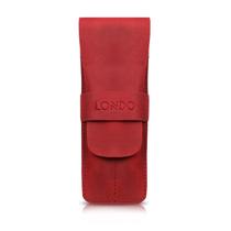 Capa para canetas Londo, com dois compartimentos, couro genuíno, vermelha Capa para canetas Londo, com dois compartimentos, couro genuíno, vermelha