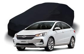 Capa Para Carro Sedan Preto Em Tecido Lycra C/ Elástico
