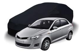 Capa Para Carro Sedan Preto Em Tecido Lycra C/ Elástico