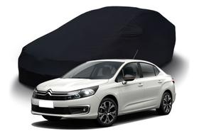 Capa Para Carro Sedan Preto Em Tecido Lycra C/ Elástico