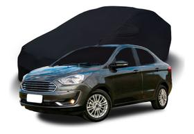 Capa Para Carro Sedan Preto Em Tecido Lycra C/ Elástico
