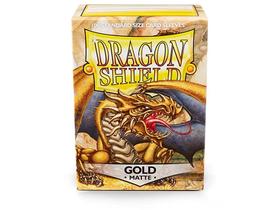 Capa para Cartas Dragon Shield Matte Gold Standard - 100 Unidades (10 Pacotes)