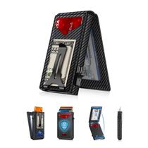 Capa para cartões de metal fina com bloqueio de RFID Wallet GHUKY