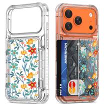 Capa para Celular ACANDYA iPhone 17 Pro 6,3" Carteira Transparente com Estampa Floral