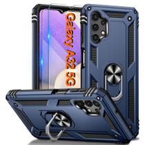 Capa para Celular ATUMP Galaxy A32 5G Azul Antichoque com Anel