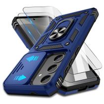 Capa para Celular ATUMP para Samsung Galaxy S25/S24 com Tampa de Lente Azul