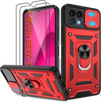 Capa para Celular ATUMP REVVL 7 5G Antichoque Vermelha com Suporte Capa para Celular ATUMP REVVL 7 5G Antichoque Vermelha com Suporte