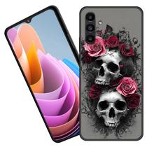 Capa para Celular BFUKVOU Galaxy A27 5G 6,7" Caveira com Rosas