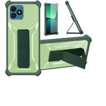 Capa para Celular bojioderf Blackview Oscal C20 Híbrida Verde