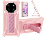 Capa para celular bojioderf Blackview Shark 6 5G rosa híbrida Capa para celular bojioderf Blackview Shark 6 5G rosa híbrida