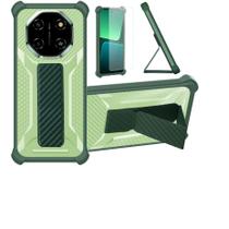 Capa para celular bojioderf Blackview Shark 6 5G Verde com suporte Capa para celular bojioderf Blackview Shark 6 5G Verde com suporte