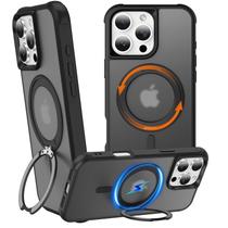 Capa para celular ChaoFeng com suporte giratório 360 para iPhone 16 Pro preta