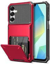 Capa para celular COOYA Samsung Galaxy A16 6.7", carteira vermelha